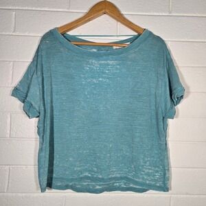 We the Free People Oversized XS Slub Cotton Rayon‎ Sheer Keyhole Back Boho Beach